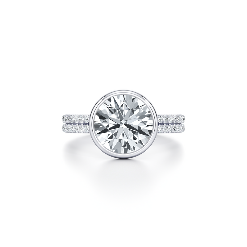 Elle Bezel Solitaire Lab Diamond Engagement Ring image 16