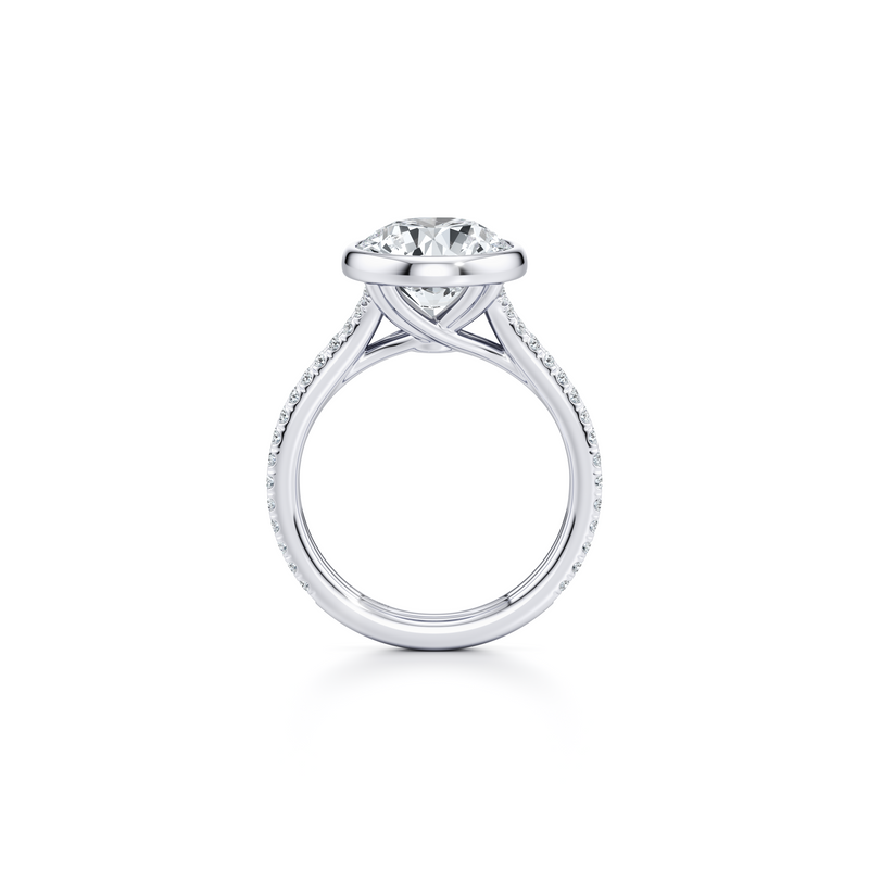 Elle Bezel Solitaire Lab Diamond Engagement Ring image 18