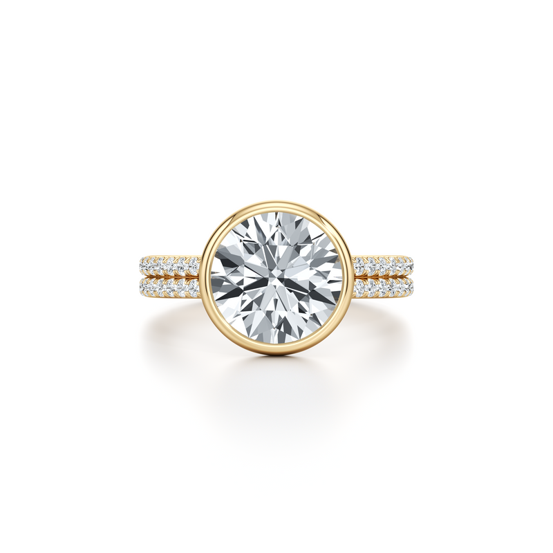Elle Bezel Solitaire Lab Diamond Engagement Ring image 6