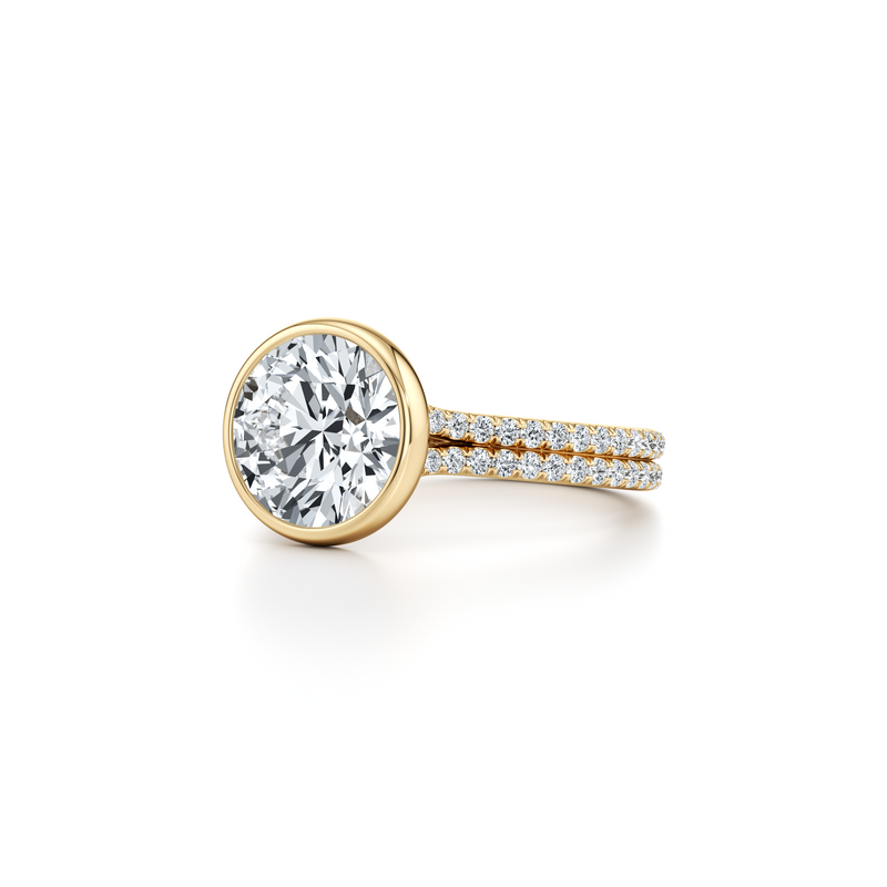 Elle Bezel Solitaire Lab Diamond Engagement Ring image 7