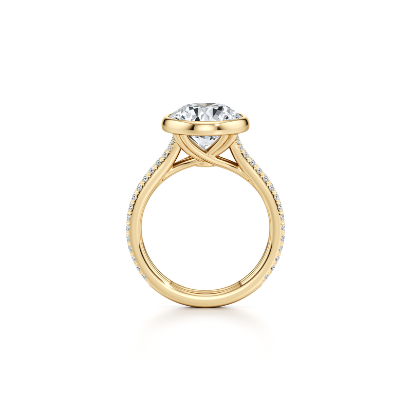 Elle Bezel Solitaire Lab Diamond Engagement Ring image 9