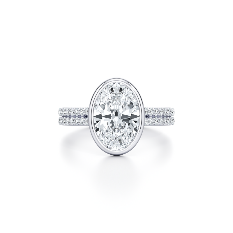 Elle Bezel Solitaire Lab Diamond Engagement Ring image 21