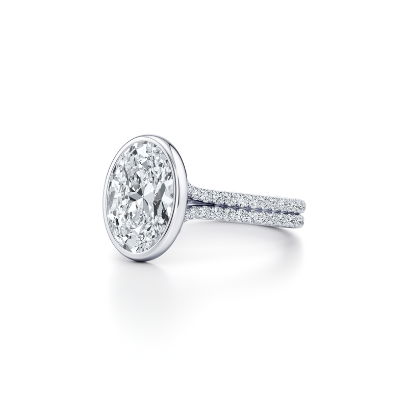 Elle Bezel Solitaire Lab Diamond Engagement Ring image 22