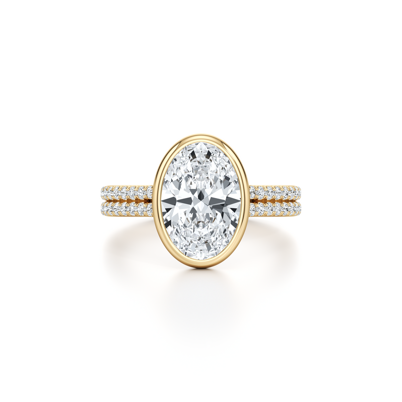 Elle Bezel Solitaire Lab Diamond Engagement Ring image 26