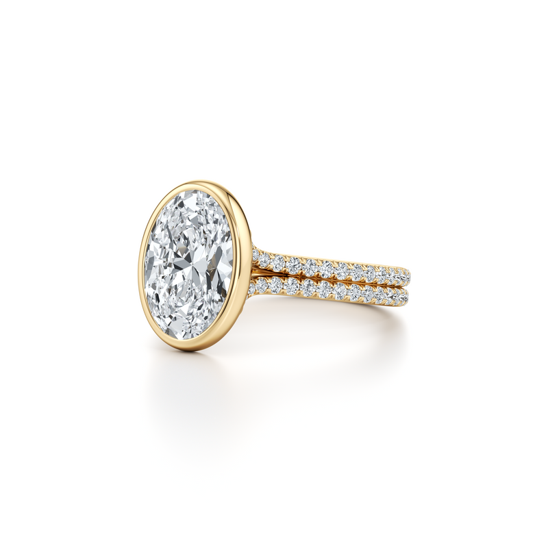 Elle Bezel Solitaire Lab Diamond Engagement Ring image 27