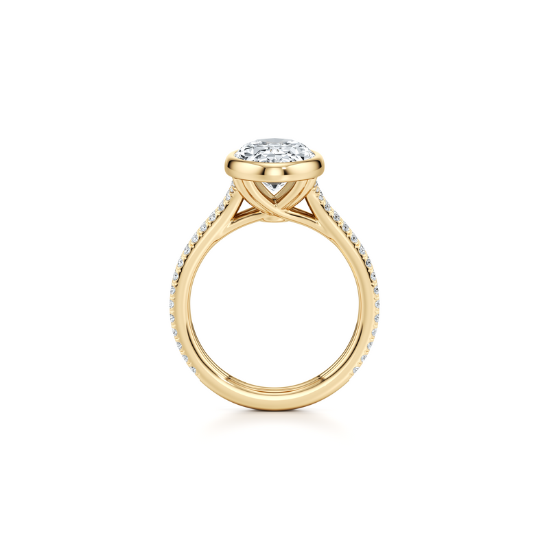 Elle Bezel Solitaire Lab Diamond Engagement Ring image 28