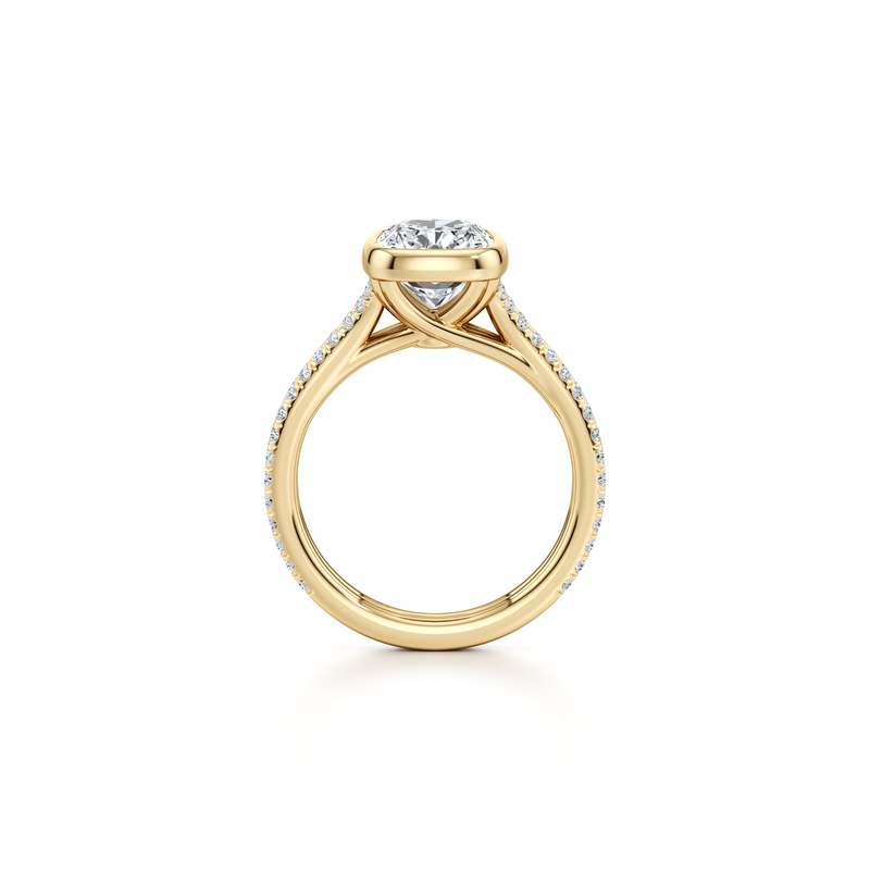 Elle Bezel Solitaire Lab Diamond Engagement Ring image 48