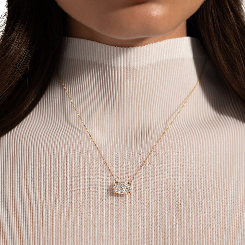 Elle Lab Diamond Oval Pendant image 49