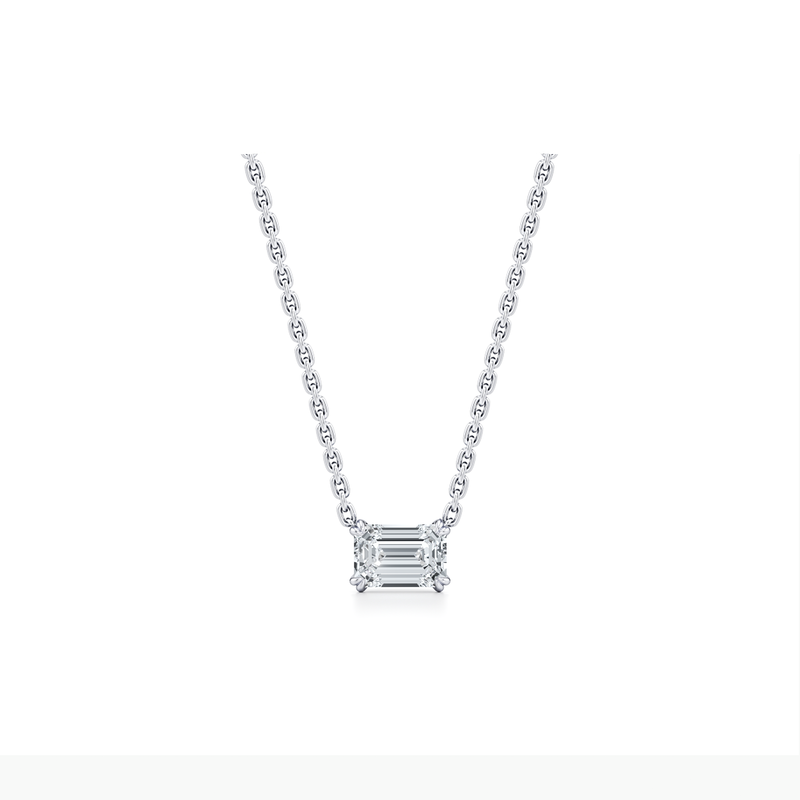 Elle Lab Diamond Emerald Pendant image 1