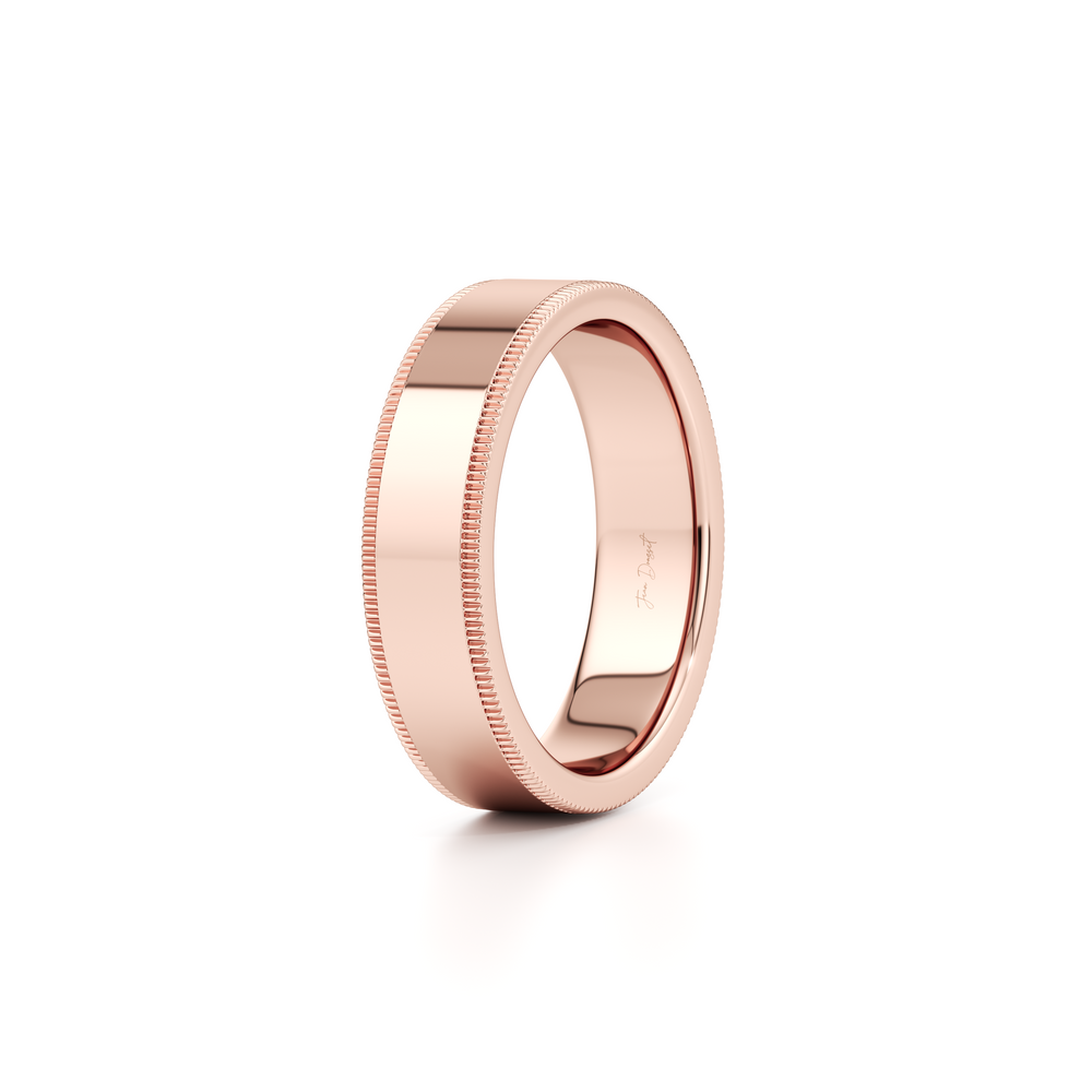 Modern Flat Men's Band With Milgrain image 3