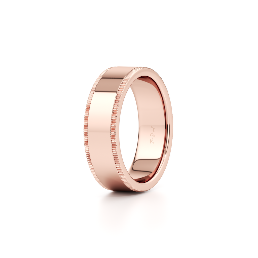 Modern Flat Men's Band With Milgrain image 7