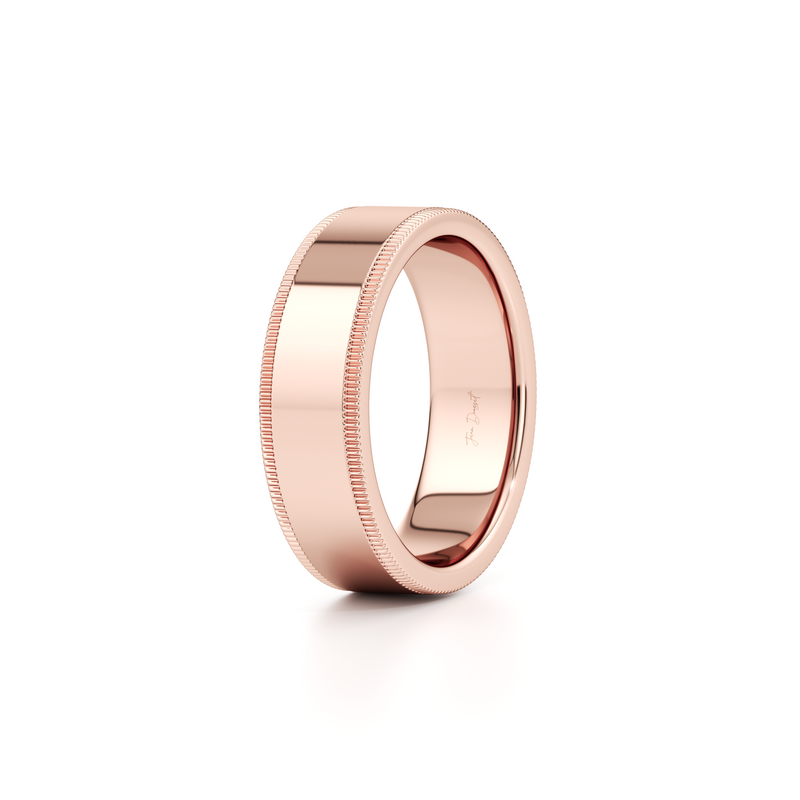 Modern Flat Men's Band With Milgrain image 7