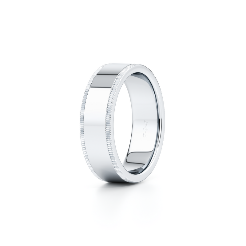 Modern Flat Men's Band With Milgrain image 5