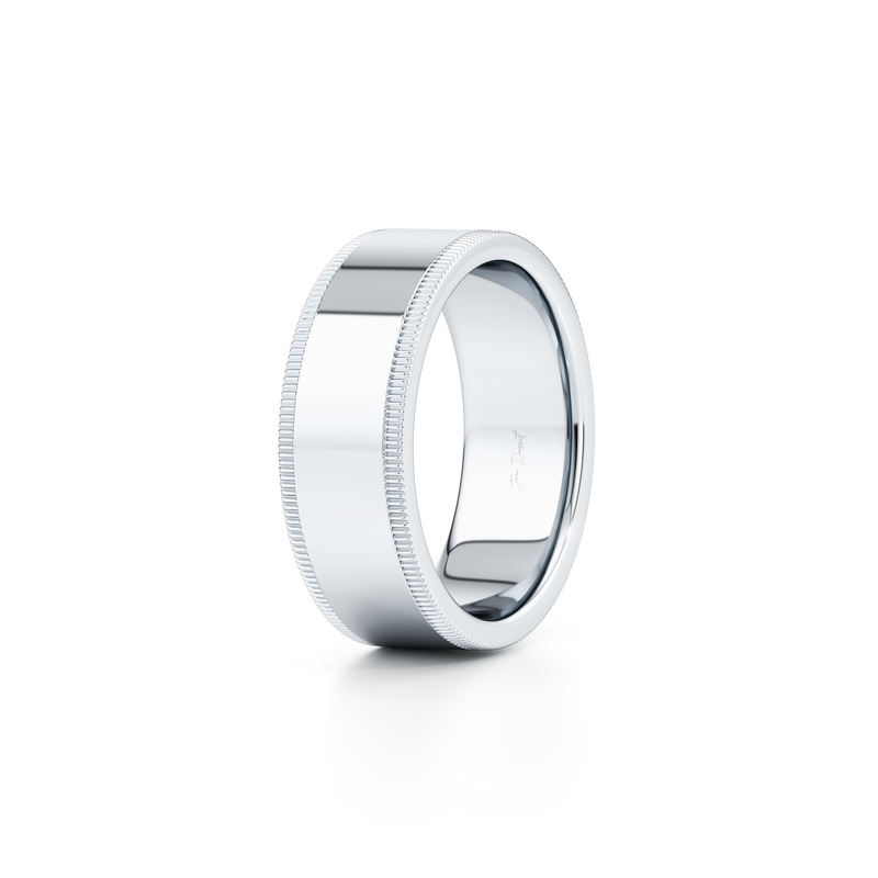 Modern Flat Men's Band With Milgrain image 9