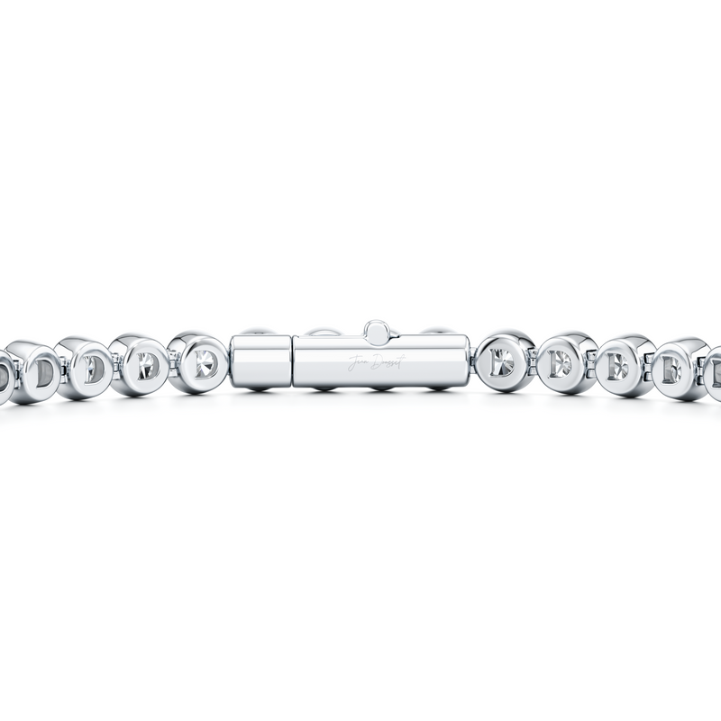 Bezel Set Round Brilliant Lab Diamond Tennis Bracelet image 3