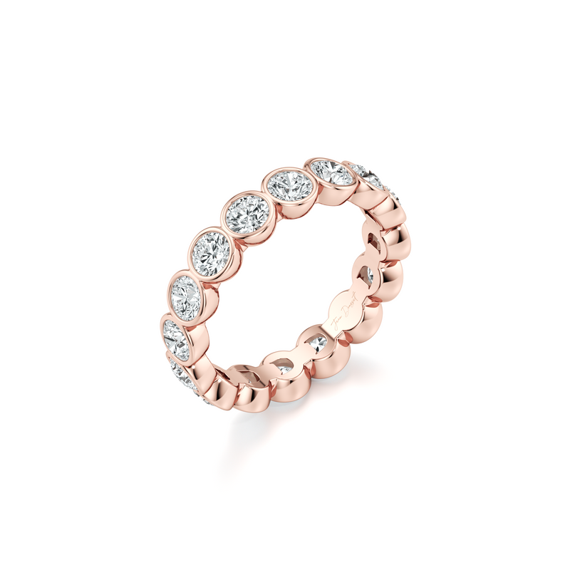 Bezel Set Round Brilliant Lab Diamond Eternity Band image 5