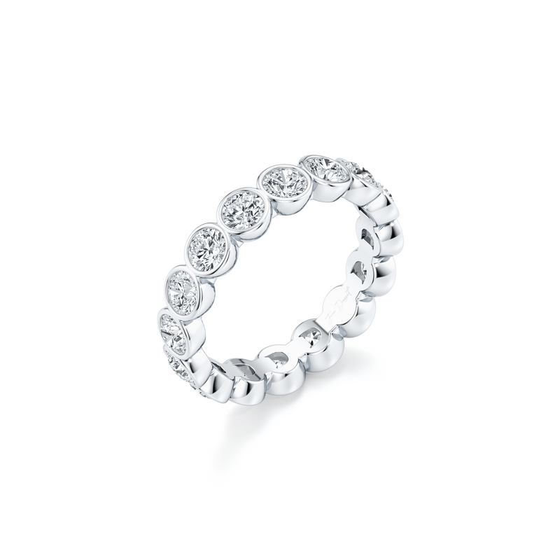 Bezel Set Round Brilliant Lab Diamond Eternity Band image 1