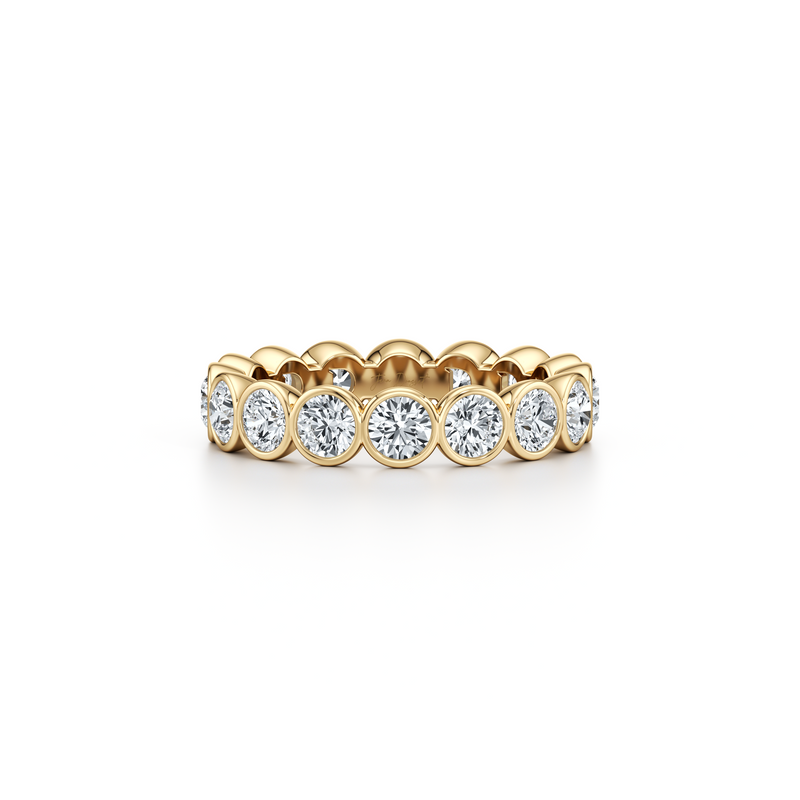 Bezel Set Round Brilliant Lab Diamond Eternity Band image 4