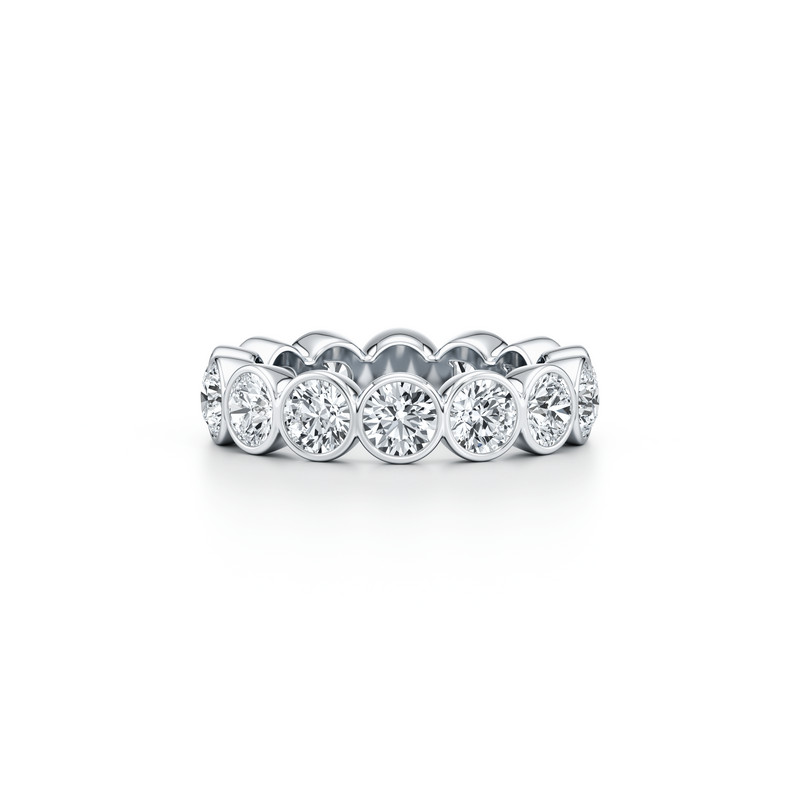 Bezel Set Round Brilliant Lab Diamond Eternity Band image 10