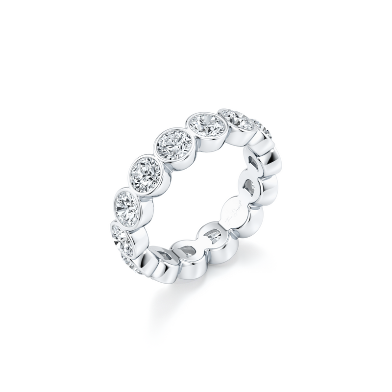 Bezel Set Round Brilliant Lab Diamond Eternity Band image 9