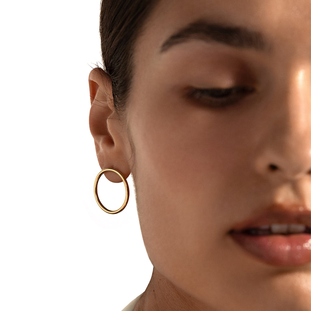 Audrey Front Hoop High Polish Earrings image 40