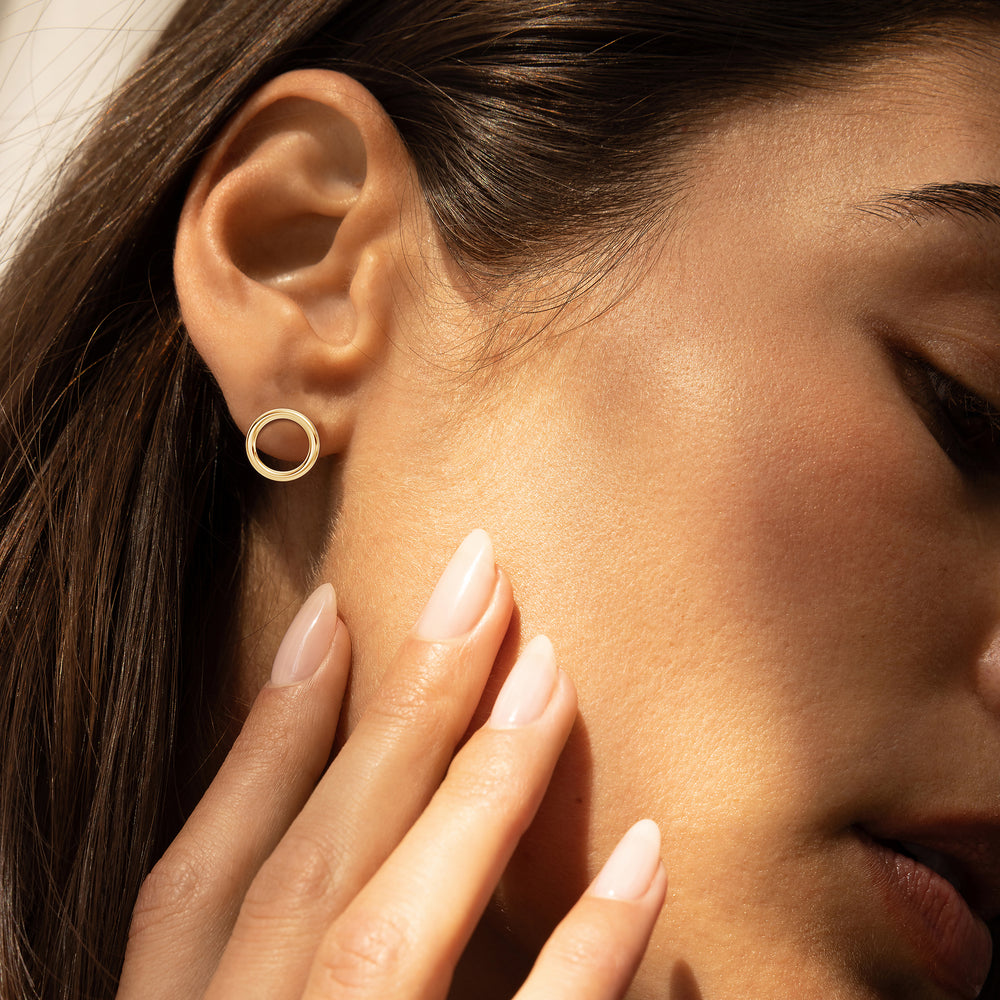 Audrey Front Hoop High Polish Earrings image 8