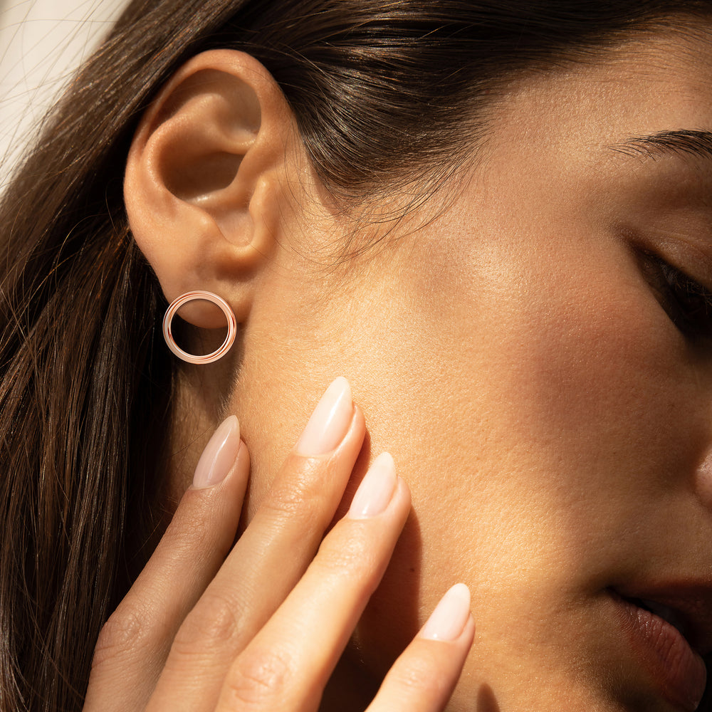 Audrey Front Hoop High Polish Earrings image 28