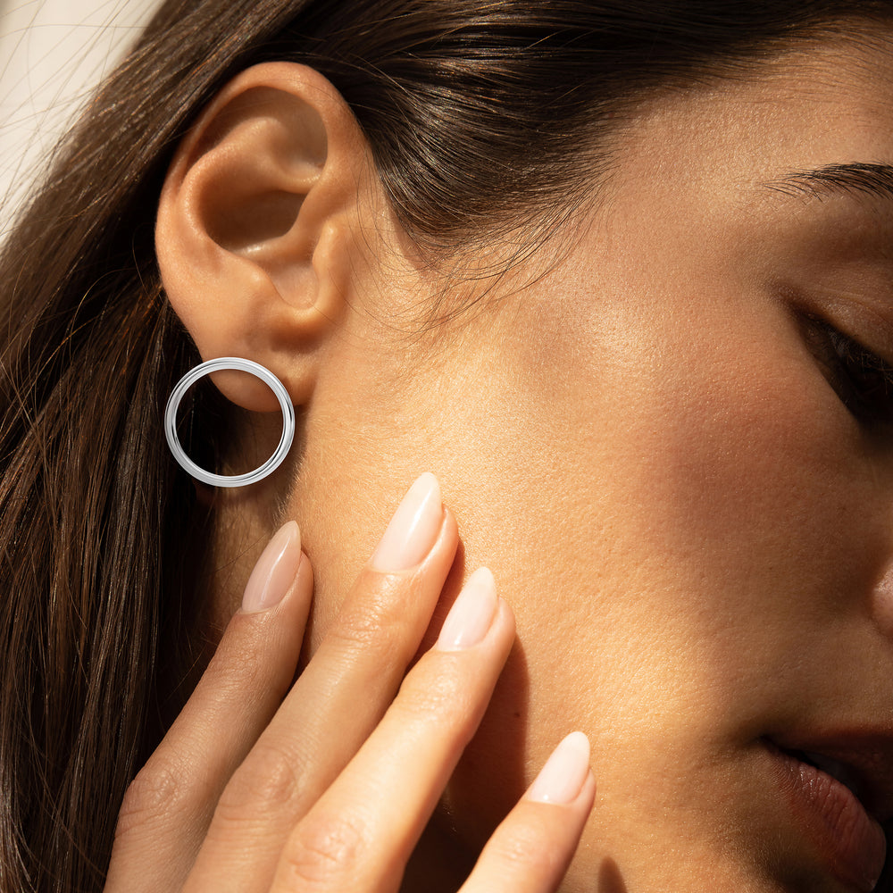 Audrey Front Hoop High Polish Earrings image 36