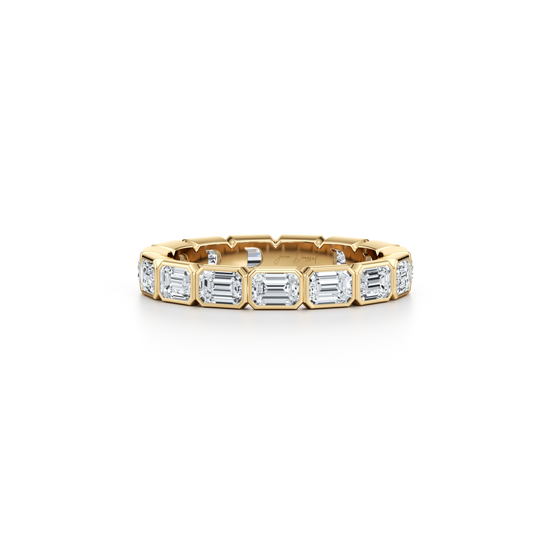 Bezel Set Emerald Lab Diamond Eternity Band image 4