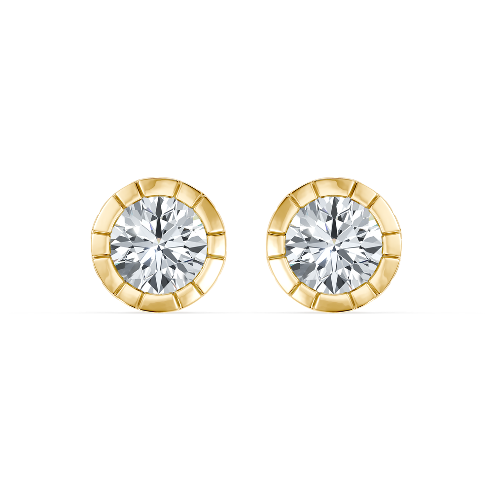 Soho Bezel Essential Lab Diamond Round Brilliant Studs image 16