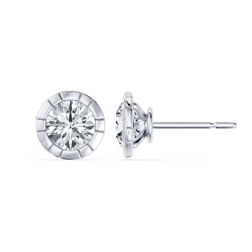 Soho Bezel Essential Lab Diamond Round Brilliant Studs image 23