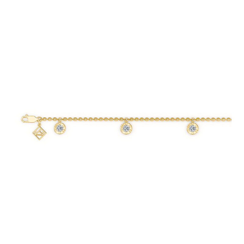 Soho Bezel Lab Diamond Charm Bracelet image 7