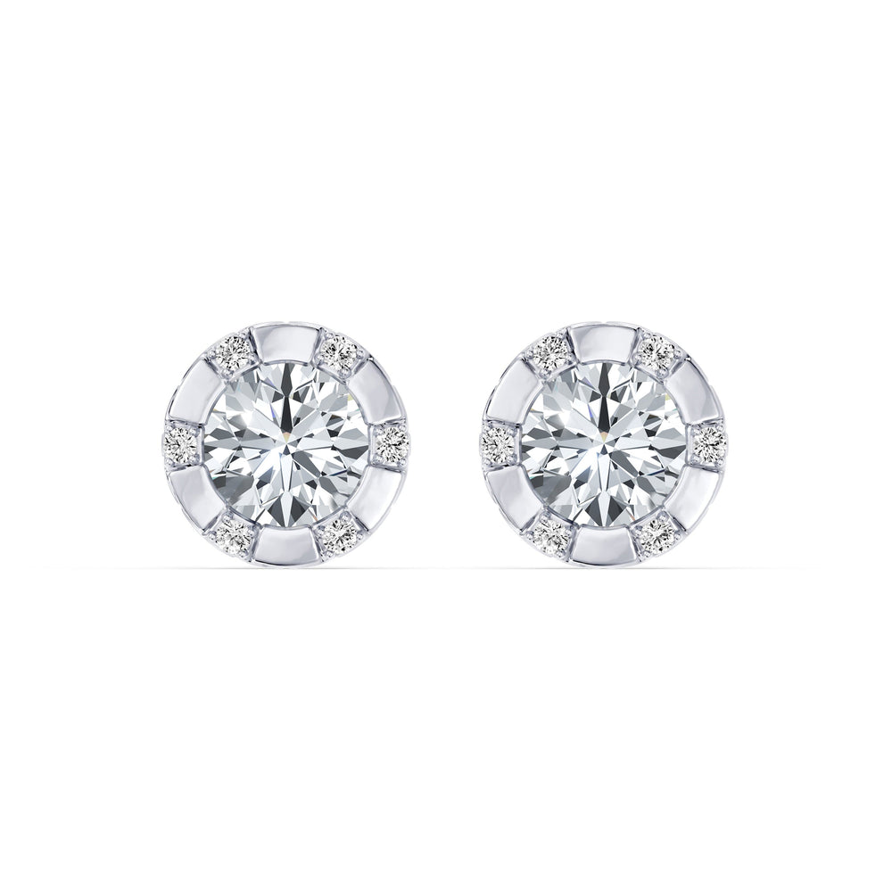 Soho Bezel Lab Diamond Round Brilliant Studded Studs image 22