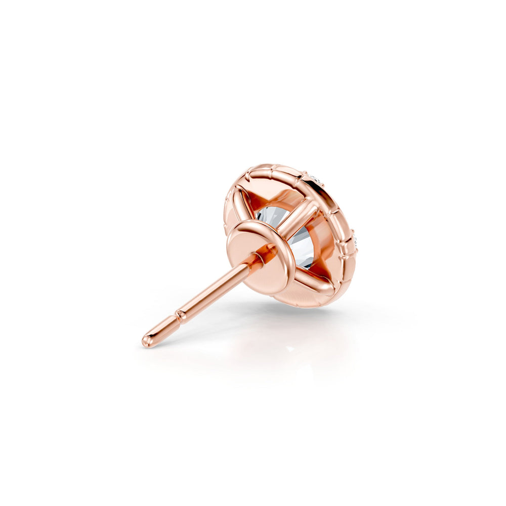Soho Bezel Lab Diamond Round Brilliant Studded Studs image 21