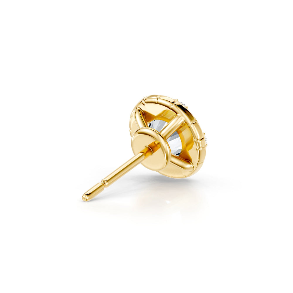 Soho Bezel Lab Diamond Round Brilliant Studded Studs image 18