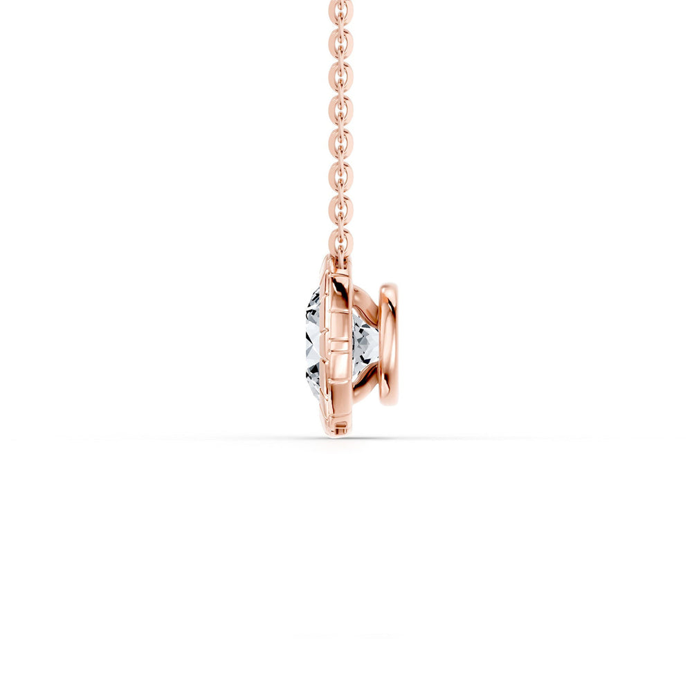Soho Bezel Essential Lab Diamond Round Brilliant Necklace image 27