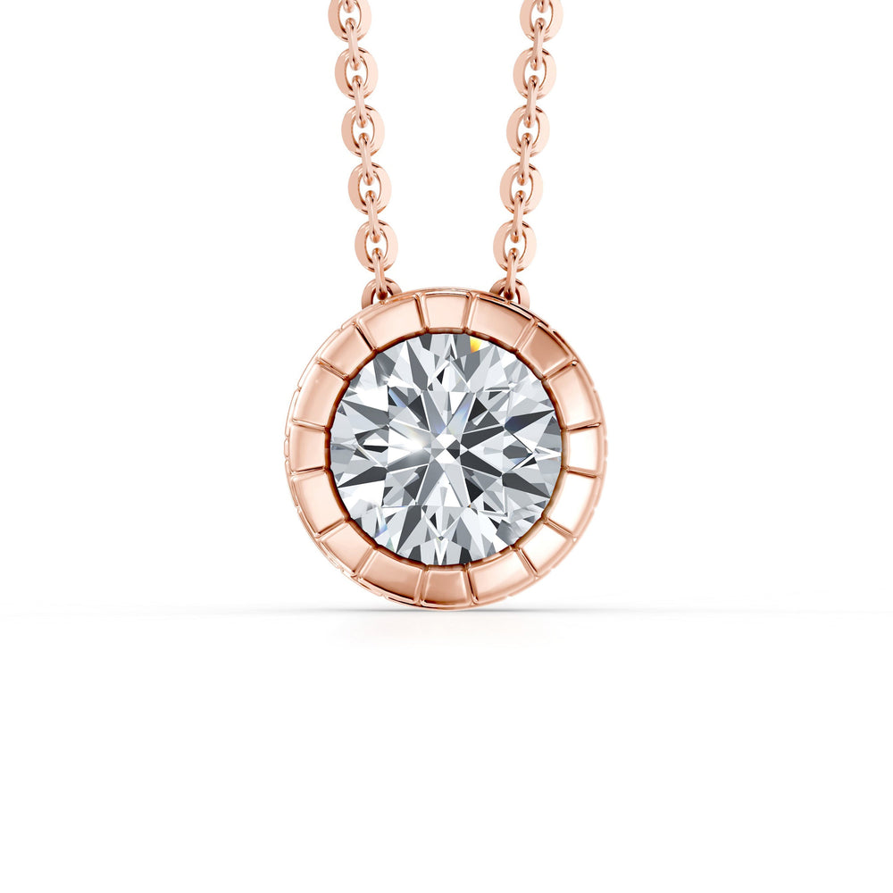 Soho Bezel Essential Lab Diamond Round Brilliant Necklace image 26
