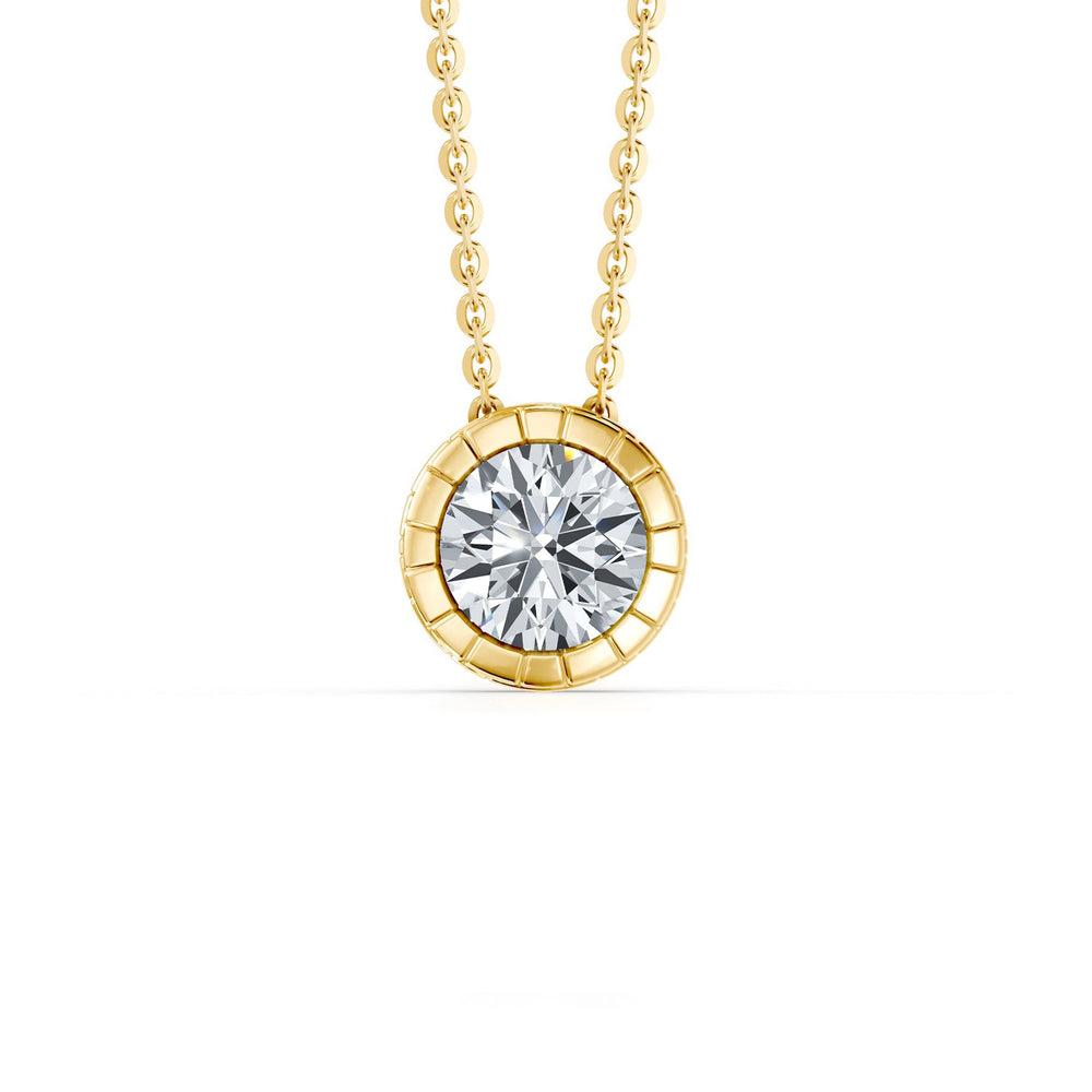 Soho Bezel Essential Lab Diamond Round Brilliant Necklace image 21