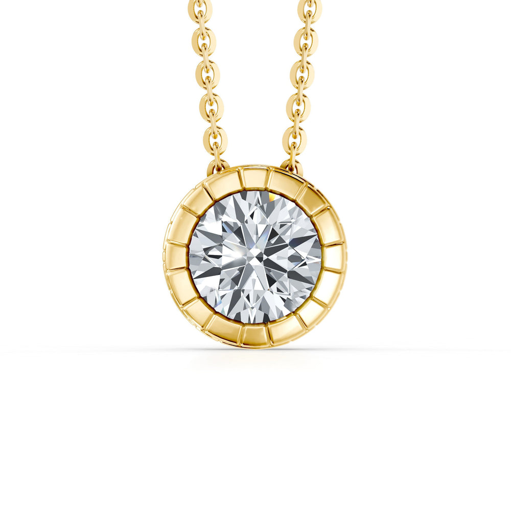 Soho Bezel Essential Lab Diamond Round Brilliant Necklace image 22