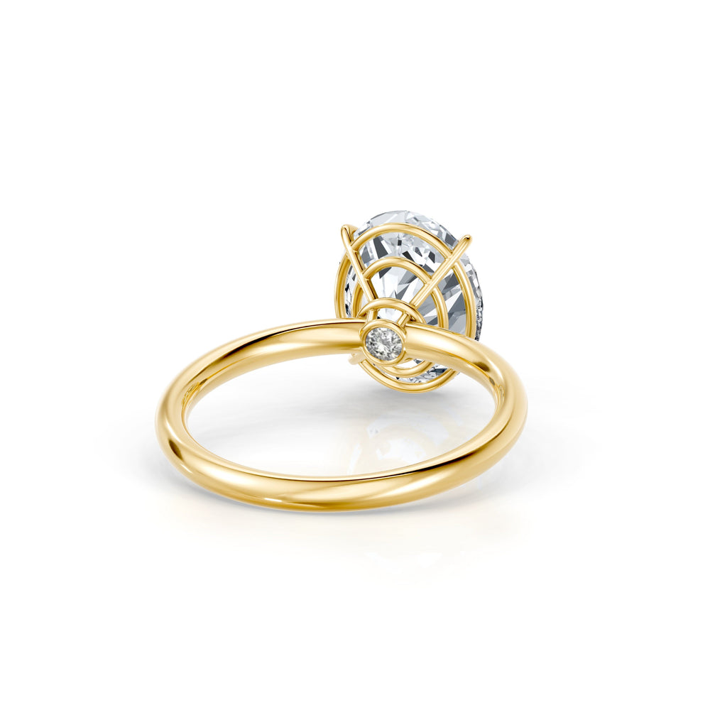 Claire Oval Cut Lab Diamond Solitaire Engagement Ring image 3