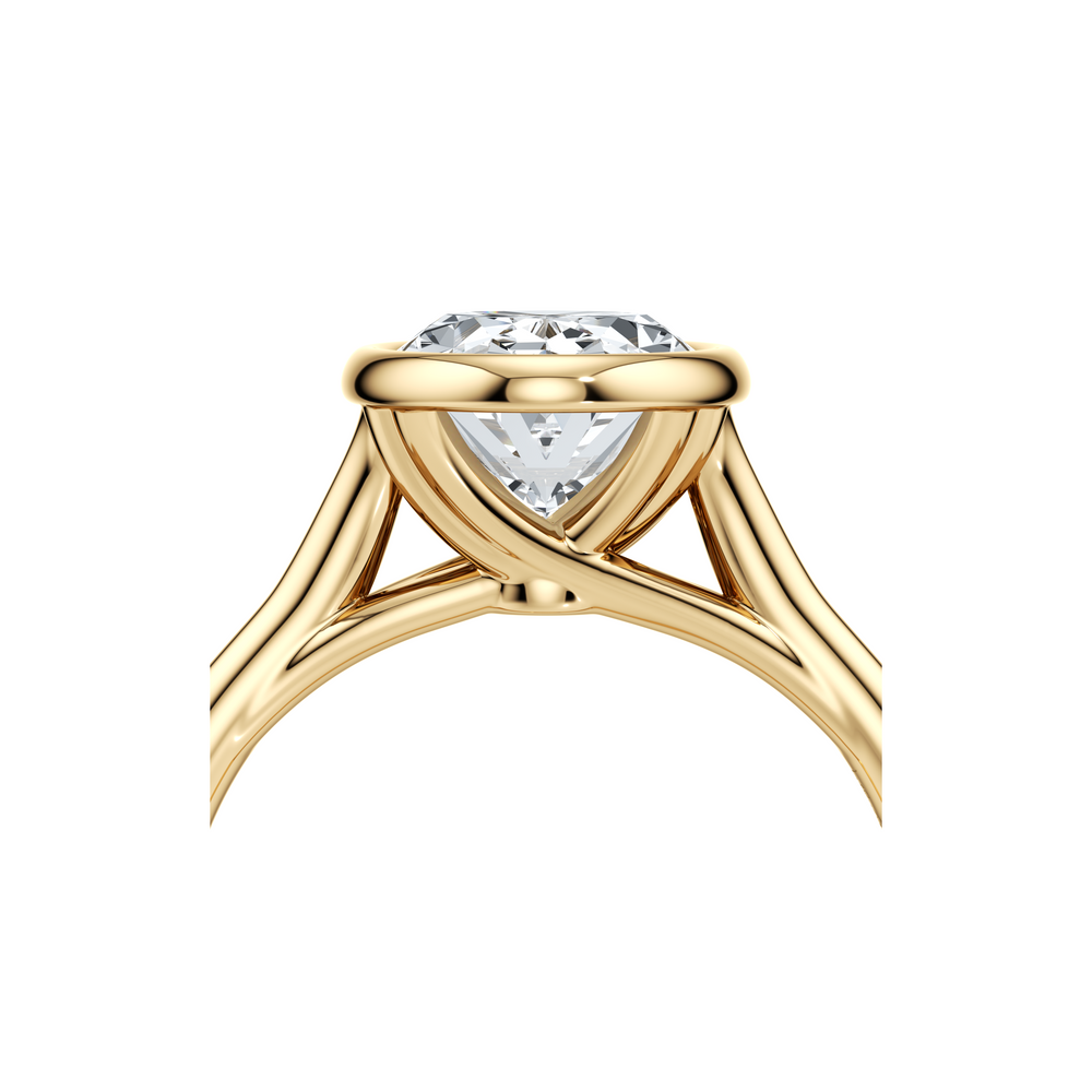 Elle Bezel Oval Cut Solitaire Lab Diamond Engagement Ring image 5