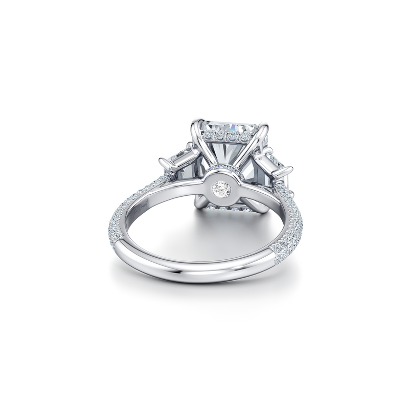 Chelsea Radiant Cut Three Stone Lab Diamond Engagement Ring image 3