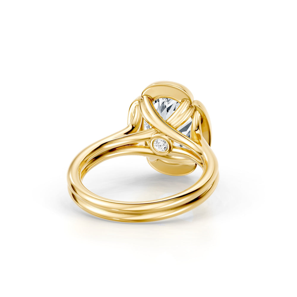 Dorée Oval Cut Solitaire Lab Diamond Engagement Ring image 3