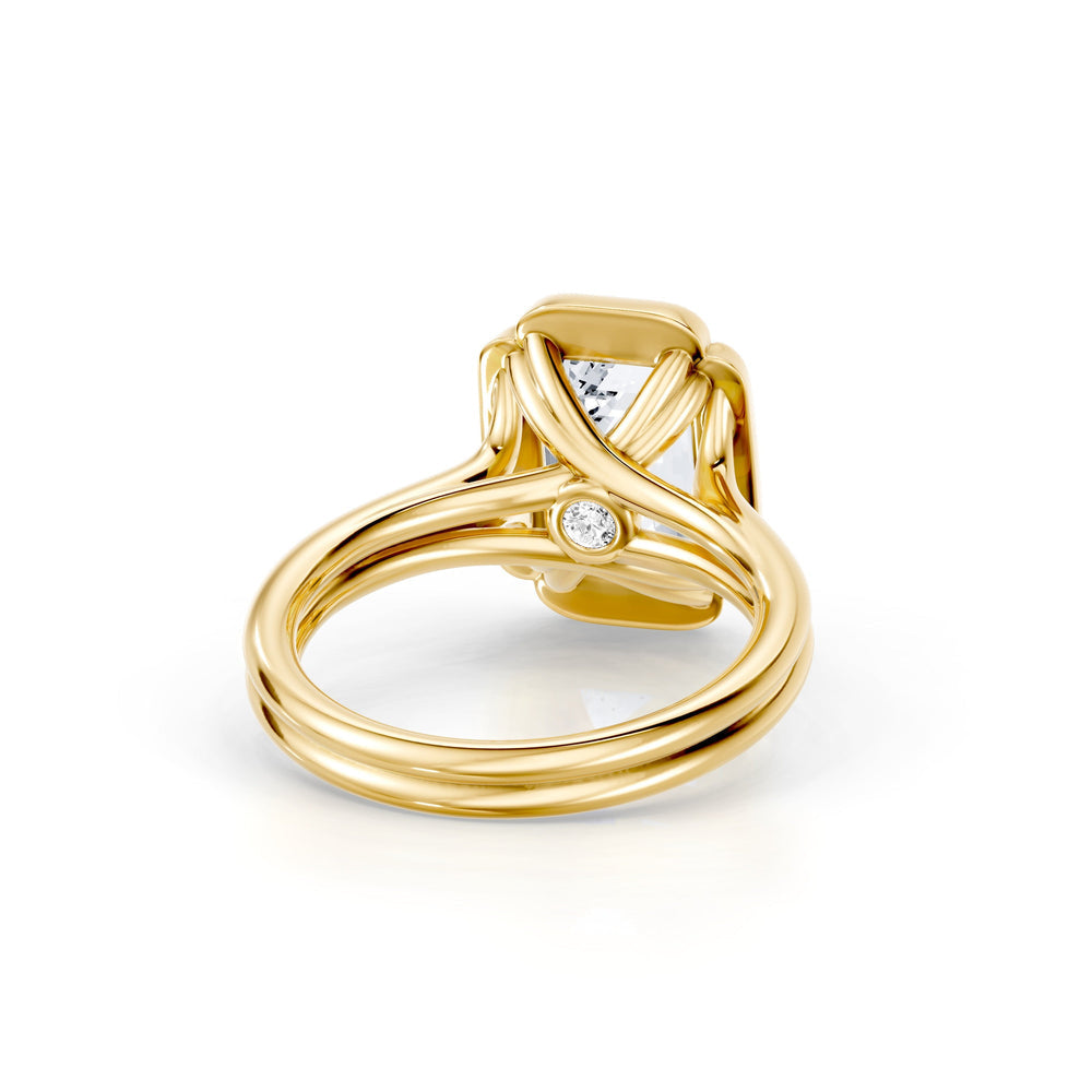 Dorée Emerald Cut Solitaire Lab Diamond Engagement Ring image 3