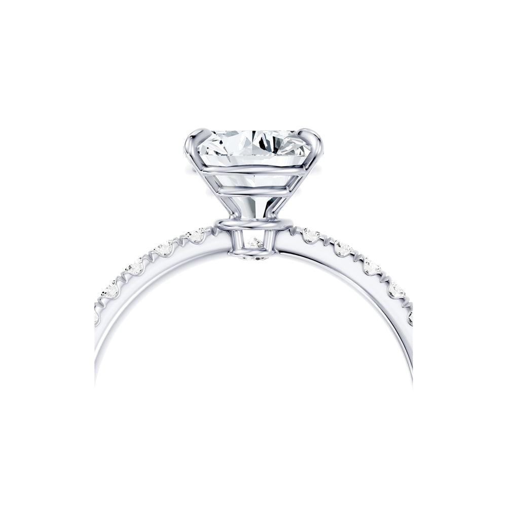 Claire Cushion Cut Lab Diamond Solitaire Engagement Ring image 5