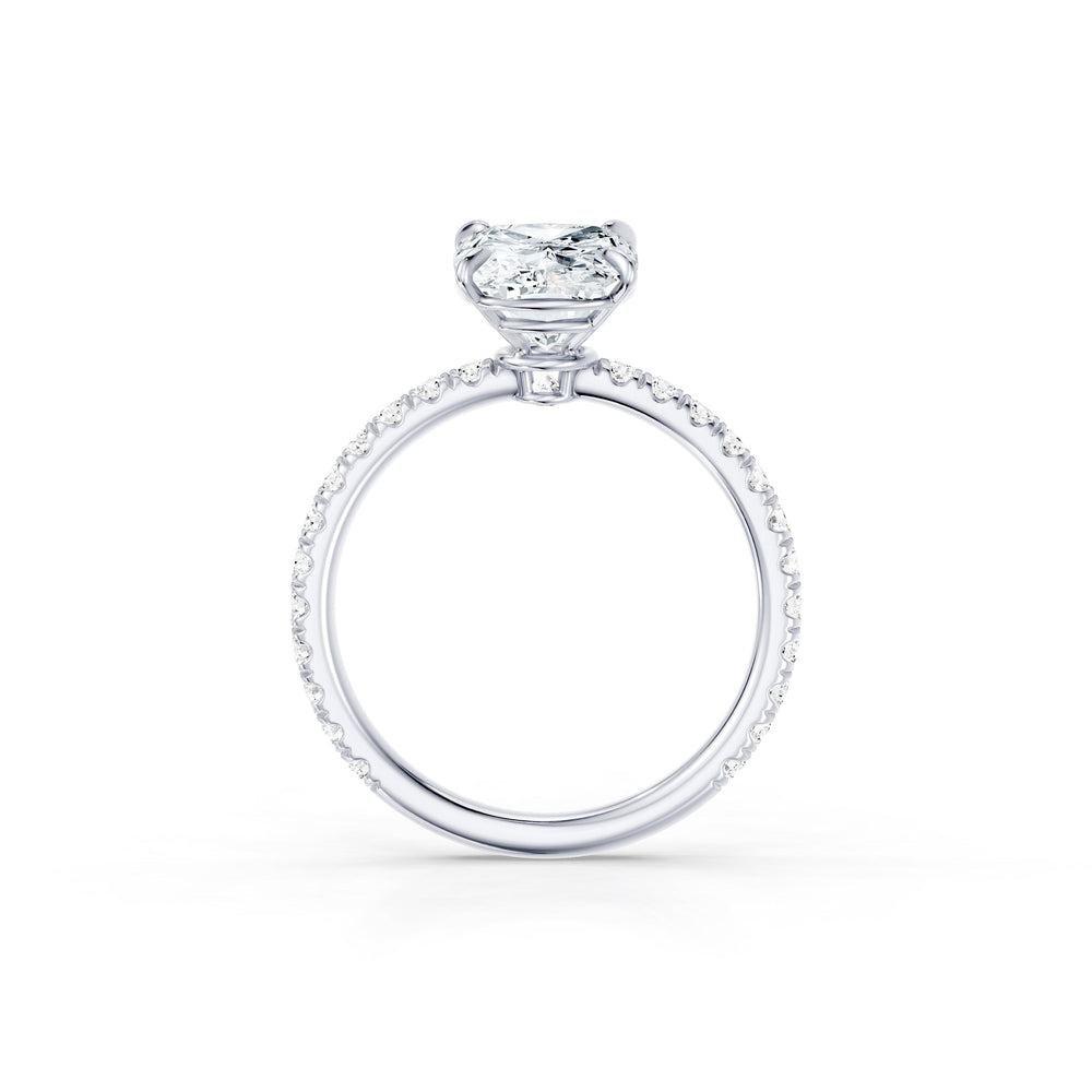 Claire Cushion Cut Lab Diamond Solitaire Engagement Ring image 4