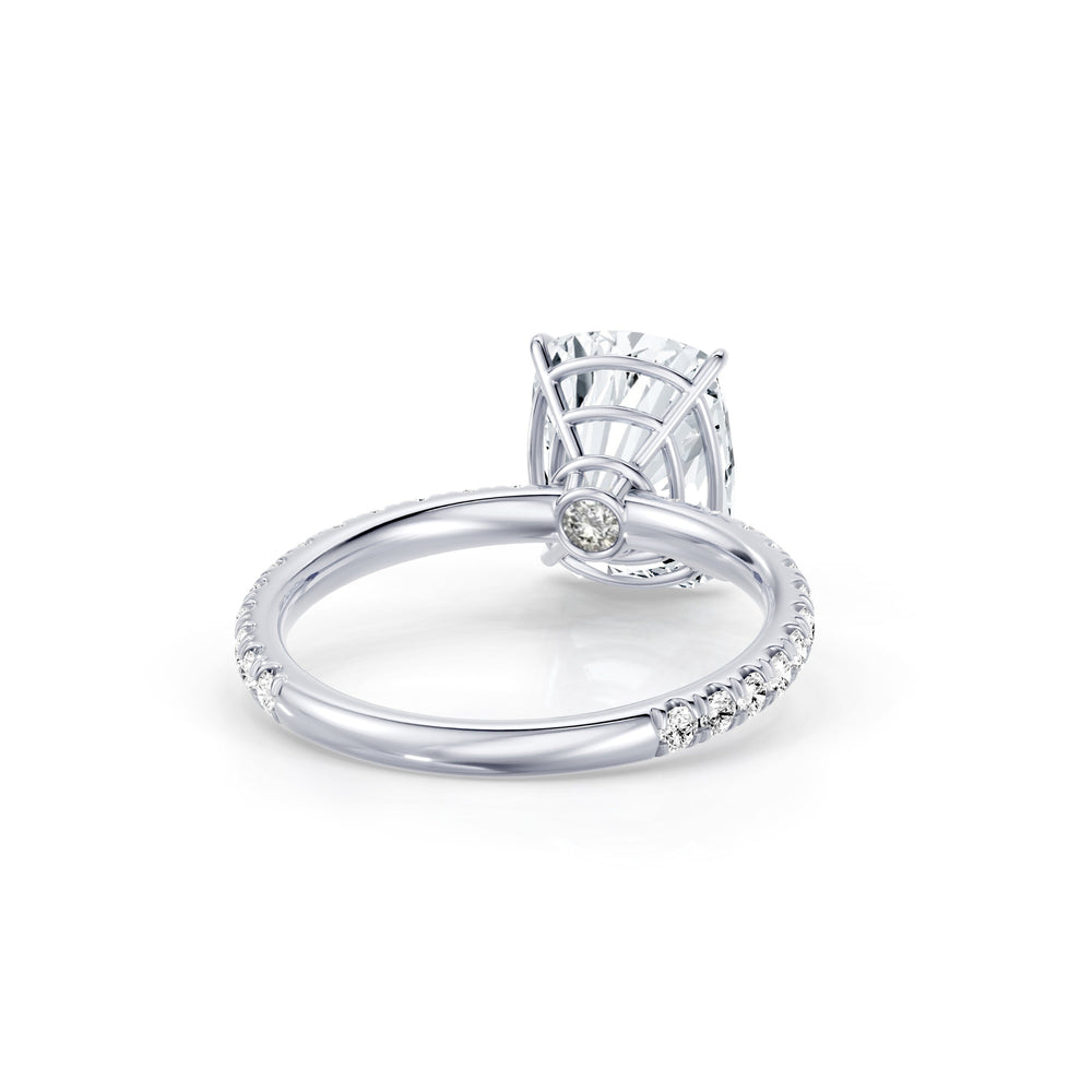 Claire Cushion Cut Lab Diamond Solitaire Engagement Ring image 3