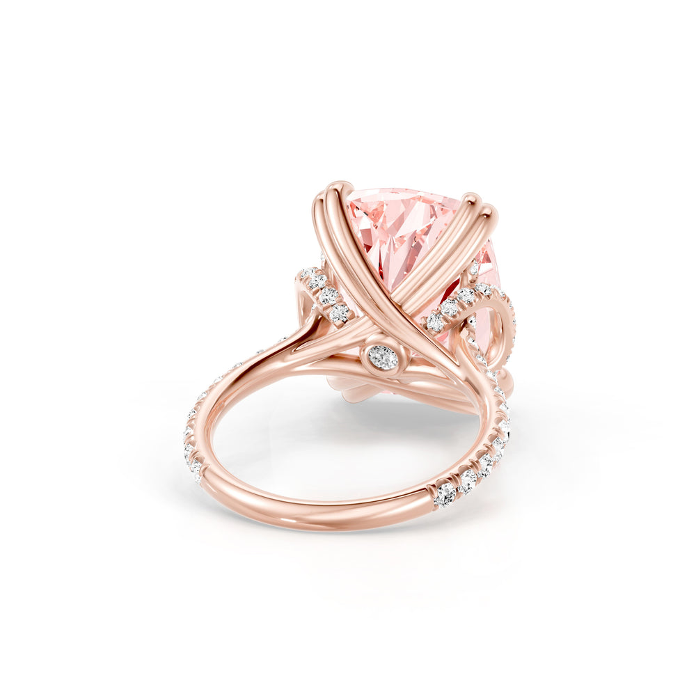 High Jewelry | Nathalie Cushion Cut Pink Lab Diamond Solitaire Engagement Ring image 3