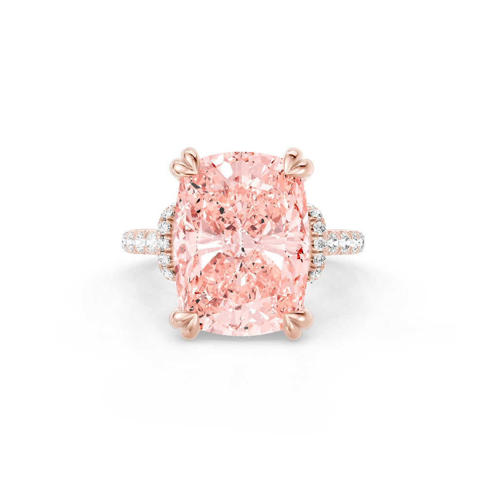 High Jewelry | Nathalie Cushion Cut Pink Lab Diamond Solitaire Engagement Ring image 1