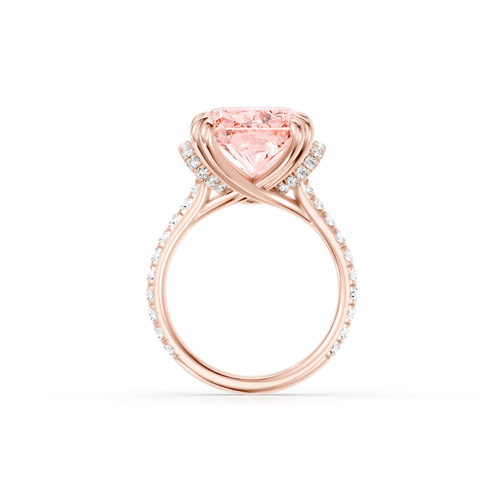 High Jewelry | Nathalie Cushion Cut Pink Lab Diamond Solitaire Engagement Ring image 4